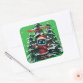 cute robot Christmas holiday Sticker (Umschlag)