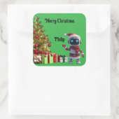 cute robot Christmas holiday Sticker (Tasche)