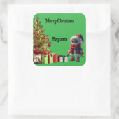 cute robot Christmas holiday Sticker (Tasche)