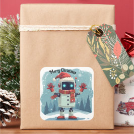 cute robot Christmas holiday Sticker