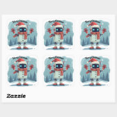 cute robot Christmas holiday Sticker (Blatt)