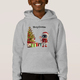 cute robot Christmas holiday tech Hoodie