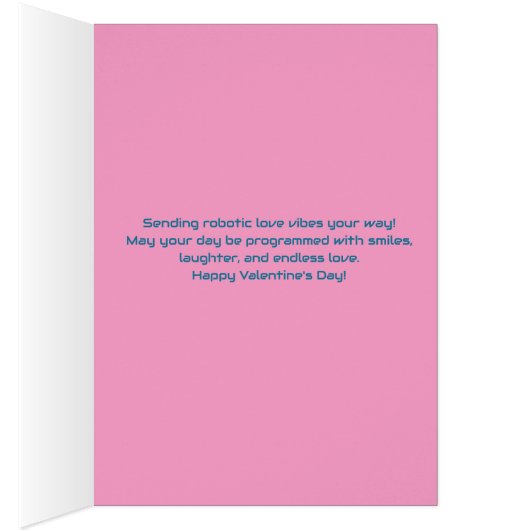 Cute Robot Happy Valentines Day -I like you (Innen (Rechts))
