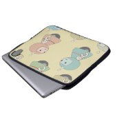 Cute Robot Pattern Laptopschutzhülle (Vorne Knopf)