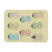 Cute Robot Pattern Magnet (Horizontal)