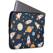 Cute Rockets Planets Space Pattern Laptopschutzhülle (Vorne Rechts)
