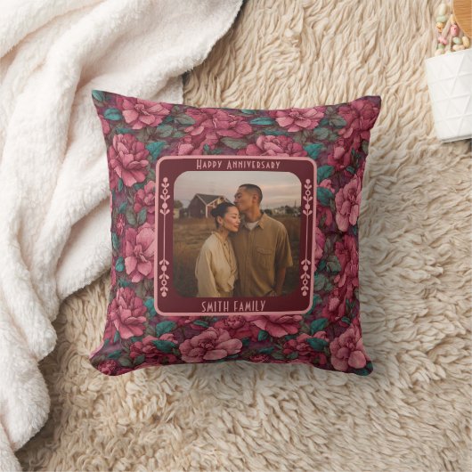 Cute Romantic 20Th Anniversary Throw Pillow Kissen (Decke)