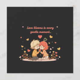 Cute Romantic Anime Couple - Love Moment Einladung