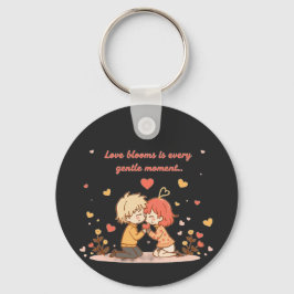 Cute Romantic Anime Couple - Love Moment Schlüsselanhänger