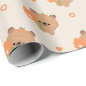 Cute Romantic Capybara Geschenkpapier (Rolleneckpunkt)