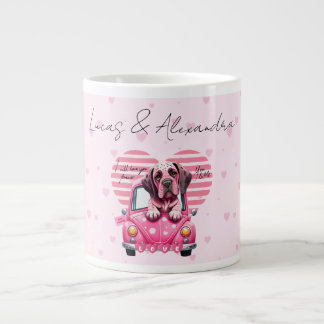 Cute Romantic Couple Names Valentines Day Jumbo-Tasse