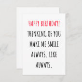 Cute romantic happy birthday card dankeskarte (Vorne/Hinten)