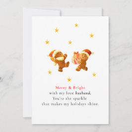 Cute Romantic Husband Christmas Card Feiertagskarte
