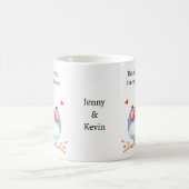 Cute Romantic Love Birds Valentine's Day Kaffeetasse (Mittel)