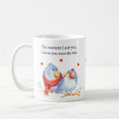 Cute Romantic Love Birds Valentine's Day Kaffeetasse (Links)