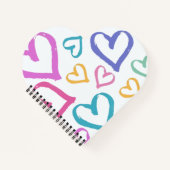Cute Romantic Pastel Hearts Notizblock (Vorderseite)