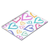 Cute Romantic Pastel Hearts Notizblock (Linke Seite)