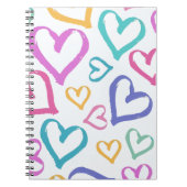 Cute Romantic Pastel Hearts Notizblock (Vorderseite)