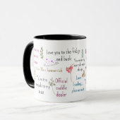 Cute Romantic Quotes Aesthetic Mug Art Tasse (Vorderseite Links)