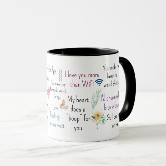 Cute Romantic Quotes Aesthetic Mug Art Tasse (VorderseiteRechts)