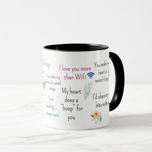 Cute Romantic Quotes Aesthetic Mug Art Tasse (VorderseiteRechts)