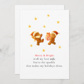 Cute Romantic Wife Christmas Card Feiertagskarte (Vorne/Hinten)