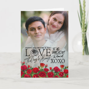 Cute romantische Valentinstag-Foto Karte