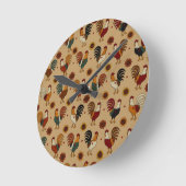 Cute Rooster Wall Clock Runde Wanduhr (Winkel)