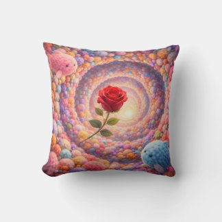 Cute Rose Fantasy Pillow For Girls Kids Kissen