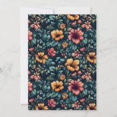 Cute Rose Flower Birthday Present Einladung (Rückseite)