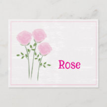 Cute Roses Watercolor art Birth Month June 