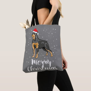 Cute Rottweiler Santa Hat Merry Christmas Costume Tasche