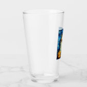 Cute Rough Collie Dog Halloween Jack O Lantern Pum Glas (Rechts)