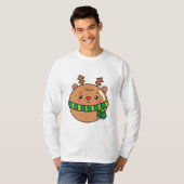 Cute Round Deer in Scarf  T-Shirt (Vorne ganz)