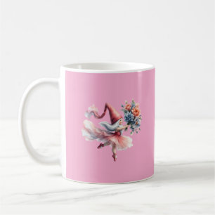 Cute Round Gnome in Pink Tutu Men's T-Shirt Kaffeetasse
