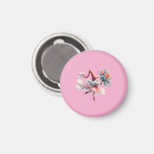 Cute Round Gnome in Pink Tutu Men's T-Shirt Magnet (Vorderseite/Rückseite)