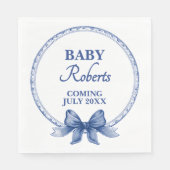 Cute Royal Blue Boy Baby Shower Serviette (Vorderseite)
