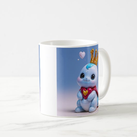 Cute Royal Mascot Kaffeetasse (VorderseiteRechts)