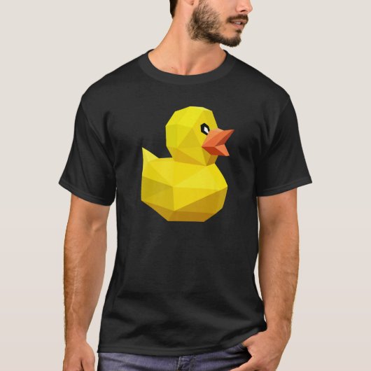 Cute Rubber Duck Bird Geometric Abstract Ducky T-Shirt (Vorderseite)