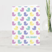 Cute Rubber Duck Gender Neutral Blank Custom Karte (Vorderseite)