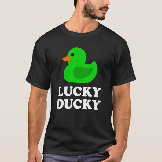 Cute Rubber Duck Lucky Ducky Quack Cool Animal Gra T-Shirt (Vorderseite)