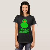 Cute Rubber Duck Lucky Ducky Quack Cool Animal Gra T-Shirt (Vorne ganz)