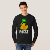 Cute Rubber Duck Lucky Four Leaf C Leprechaun Hat T-Shirt (Vorne ganz)