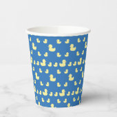 Cute Rubber Duck Modern Blue Baby Shower Pappbecher (Links)