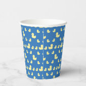 Cute Rubber Duck Modern Blue Baby Shower Pappbecher (Rechts)