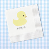 Cute Rubber Duck Personalized Baby Shower Custom Serviette
