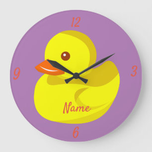 Cute Rubber Duck Thunder_Cove Große Wanduhr