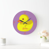Cute Rubber Duck Thunder_Cove Große Wanduhr (Zuhause)