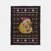 Cute Rubber Duckie Duck Christmas Santa Clause Fleecedecke (Vorderseite)