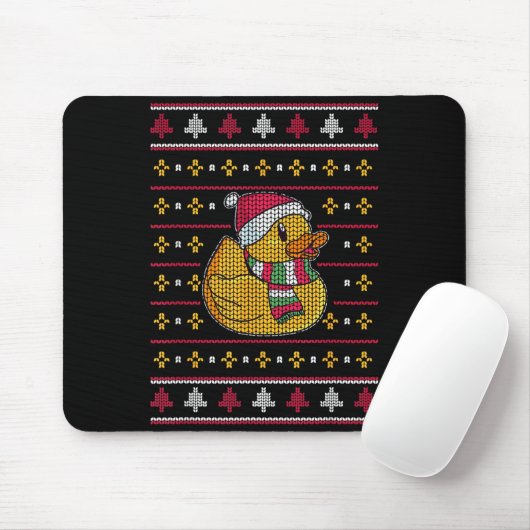 Cute Rubber Duckie Duck Christmas Santa Clause Mousepad (Mit Mouse)